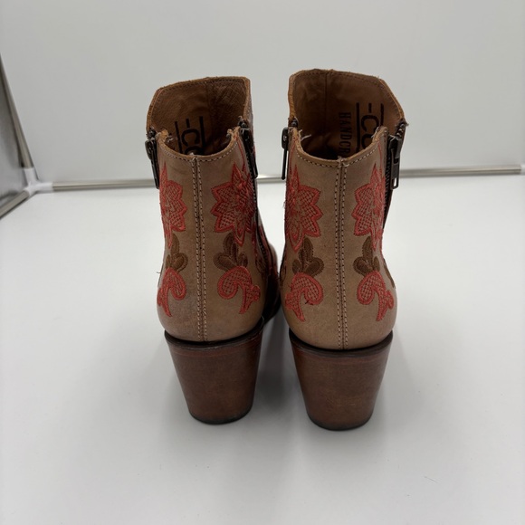 Corral Western Cowgirl Ankle Zip Boots Boho Embroidered Leather Women’s Size 9 - Picture 5 of 8